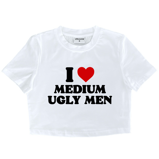 I Heart Medium Ugly Men Baby Tee