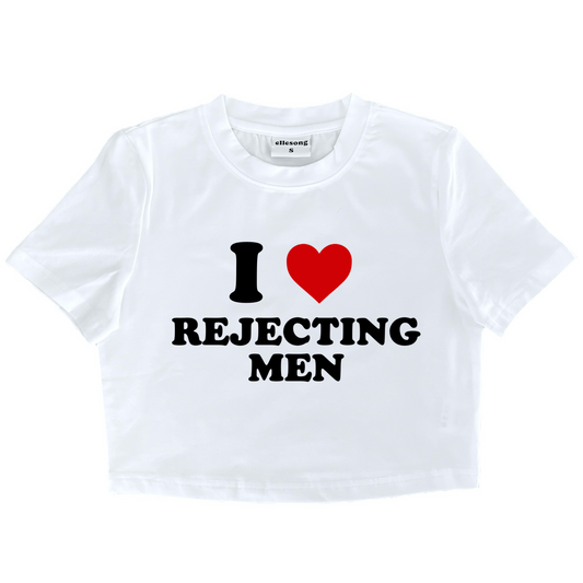 I Heart Rejecting Men Baby Tee