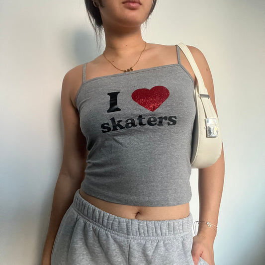I Love Skaters Gray Cami Tank