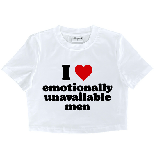 I Heart Emotionally Unavailable Men Baby Tee