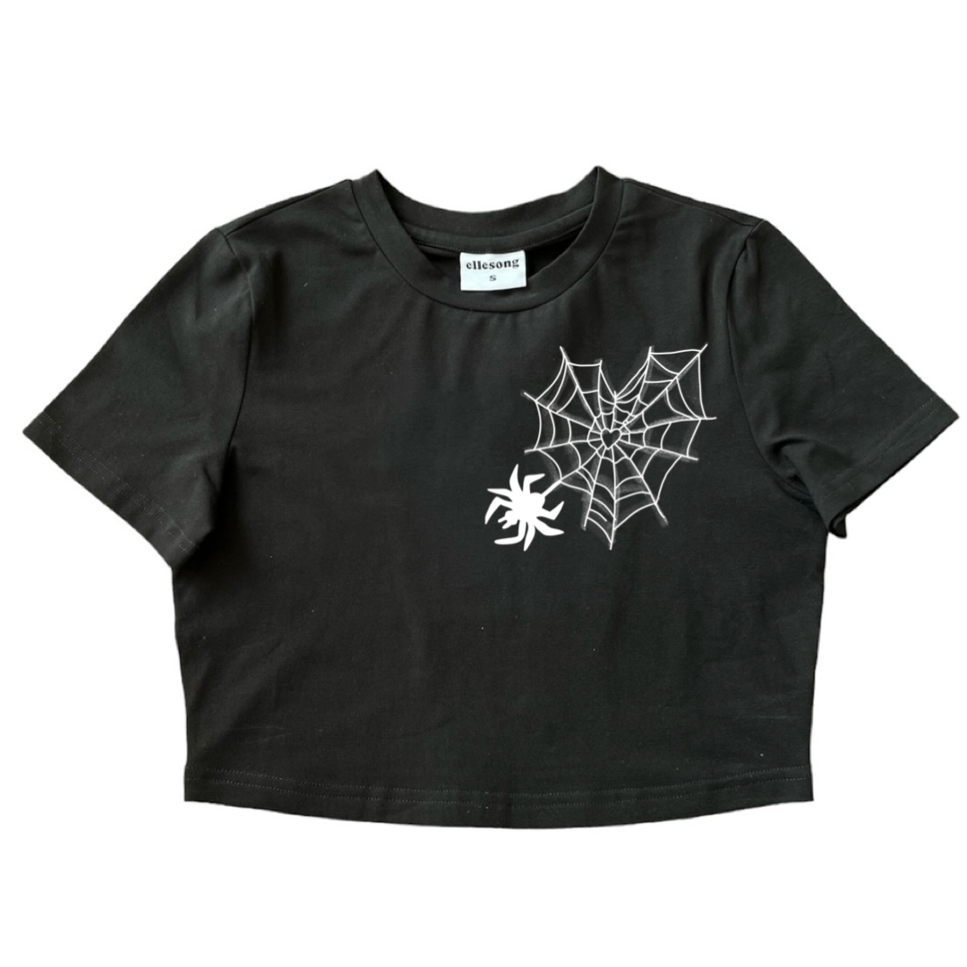 Spider Heart Web Baby Tee