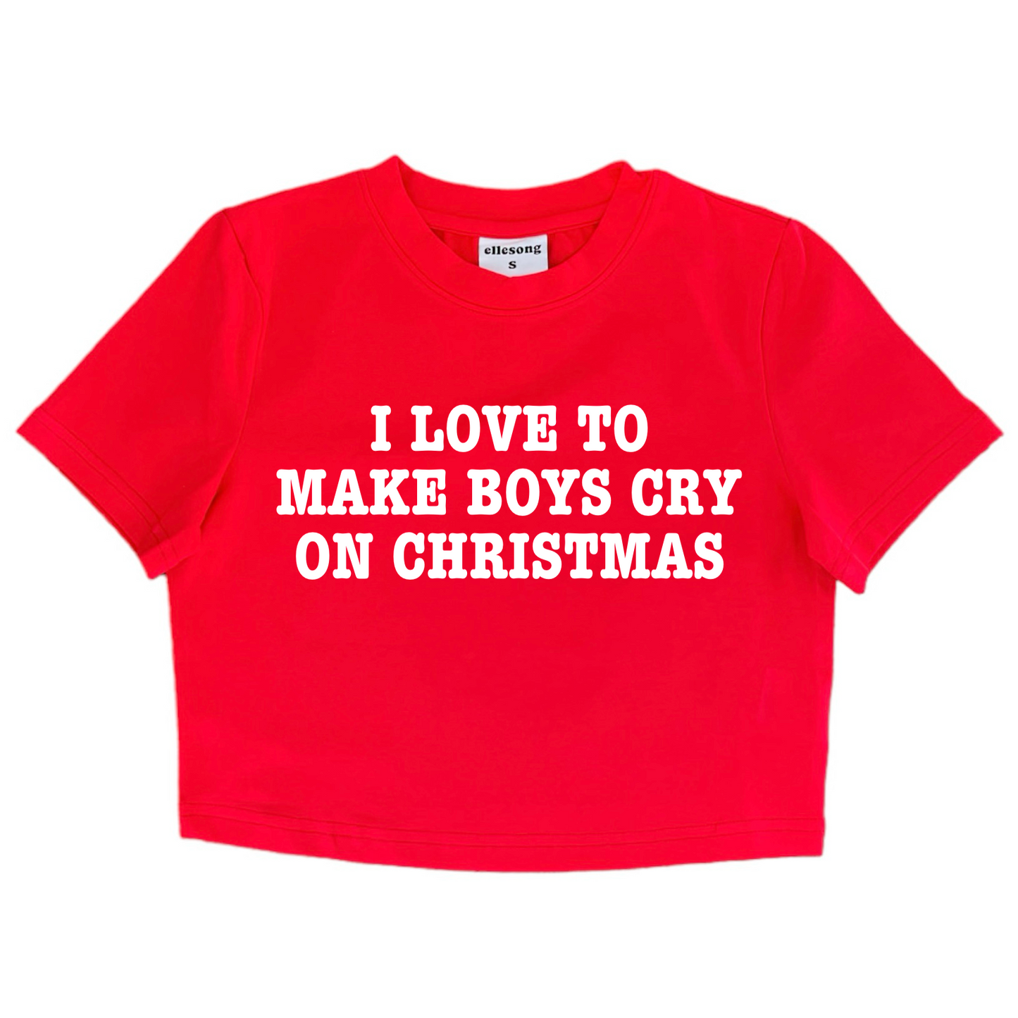 I Love To Make Boys Cry On Christmas Baby Tee