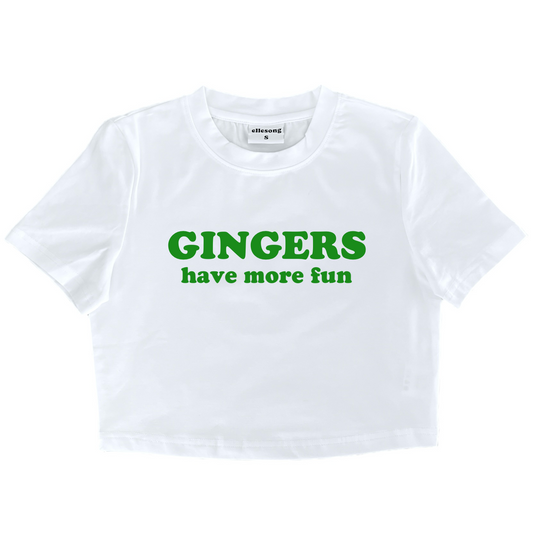 Gingers Have More Fun White Baby Tee