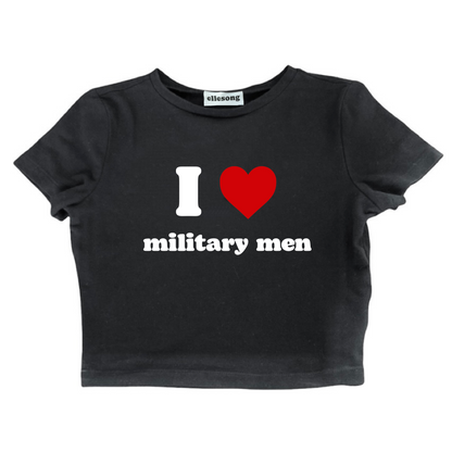 I Heart Military Men Baby Tee