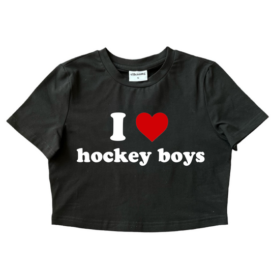 I Love Hockey Boys Custom Tee