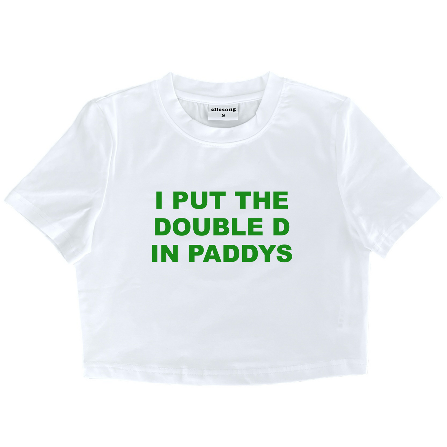 I Put The Double D In Paddy’s White Baby Tee