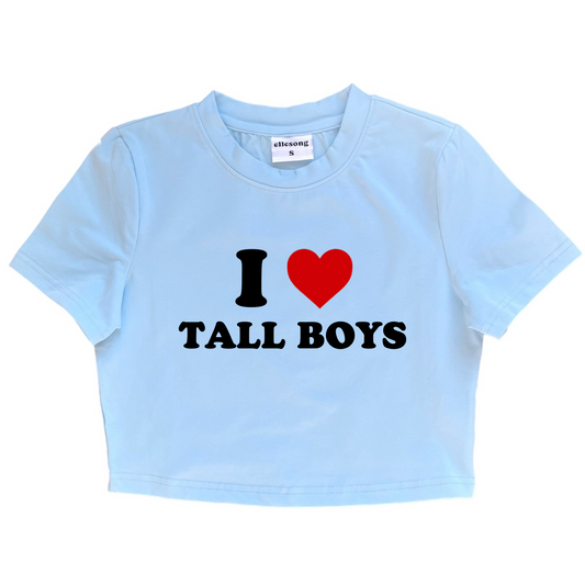 I Love Tall Boys Blue Baby Tee