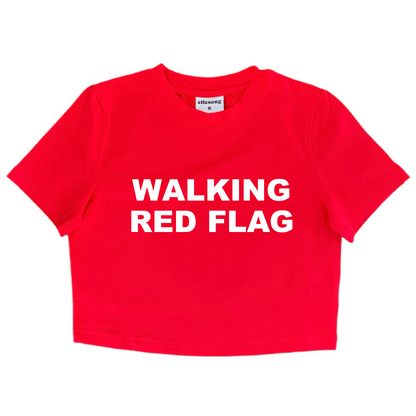 Walking Red Flag Baby Tee