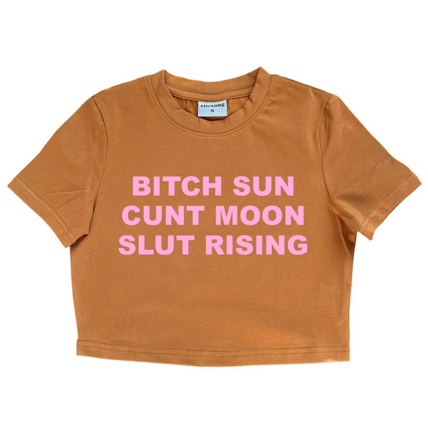 Bitch Sun Cunt Moon Slut Rising Black Baby Tee