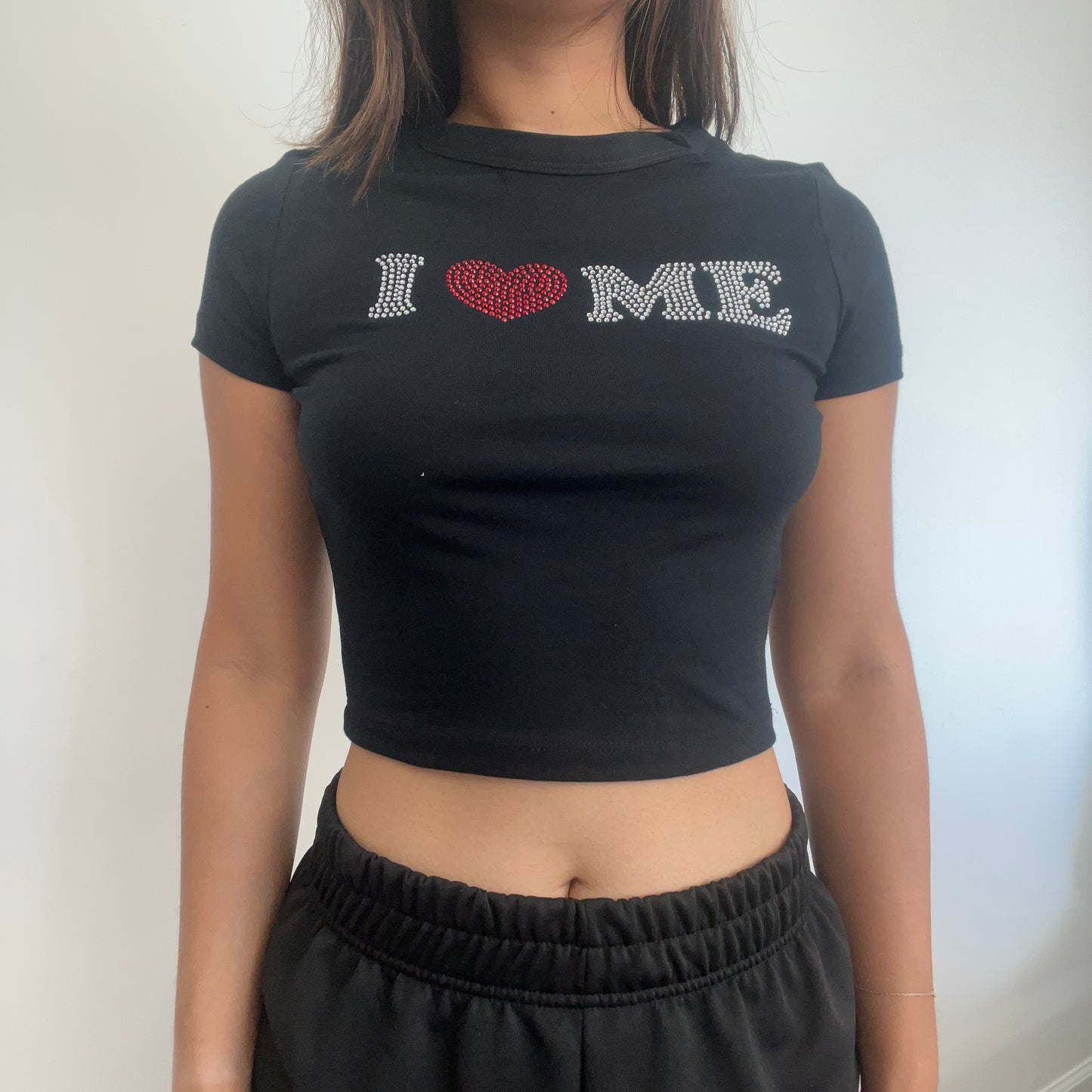 I Love Me Rhinestone Baby Tee