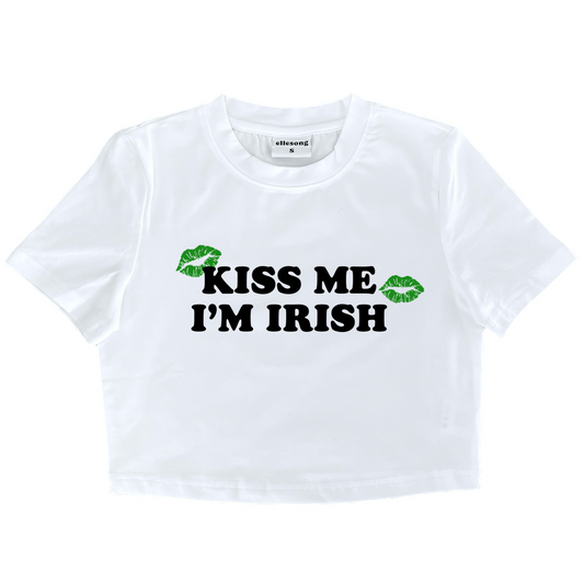 Kiss Me I’m Irish White Baby Tee