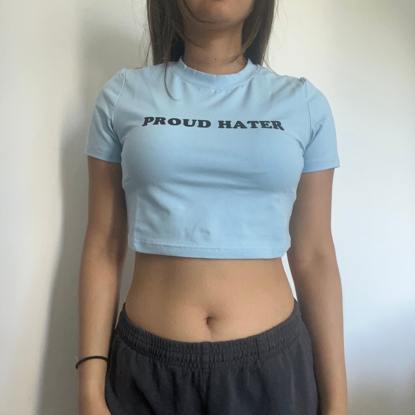 Proud Hater Blue Baby Tee