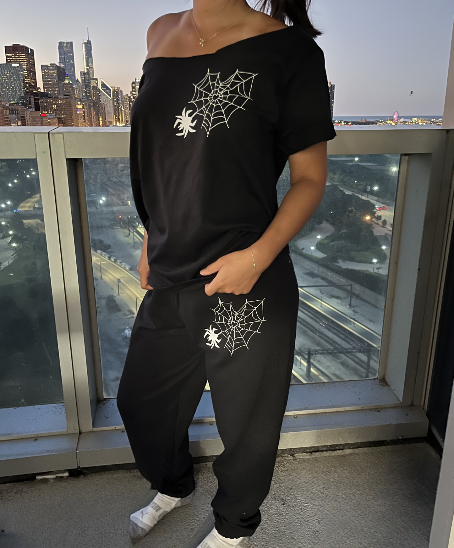 Spider Heart Web Sweatpants