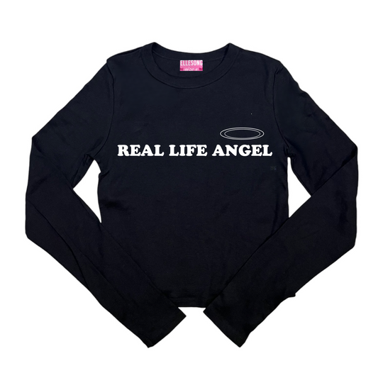 Real Life Angel Long Sleeve Custom Tee