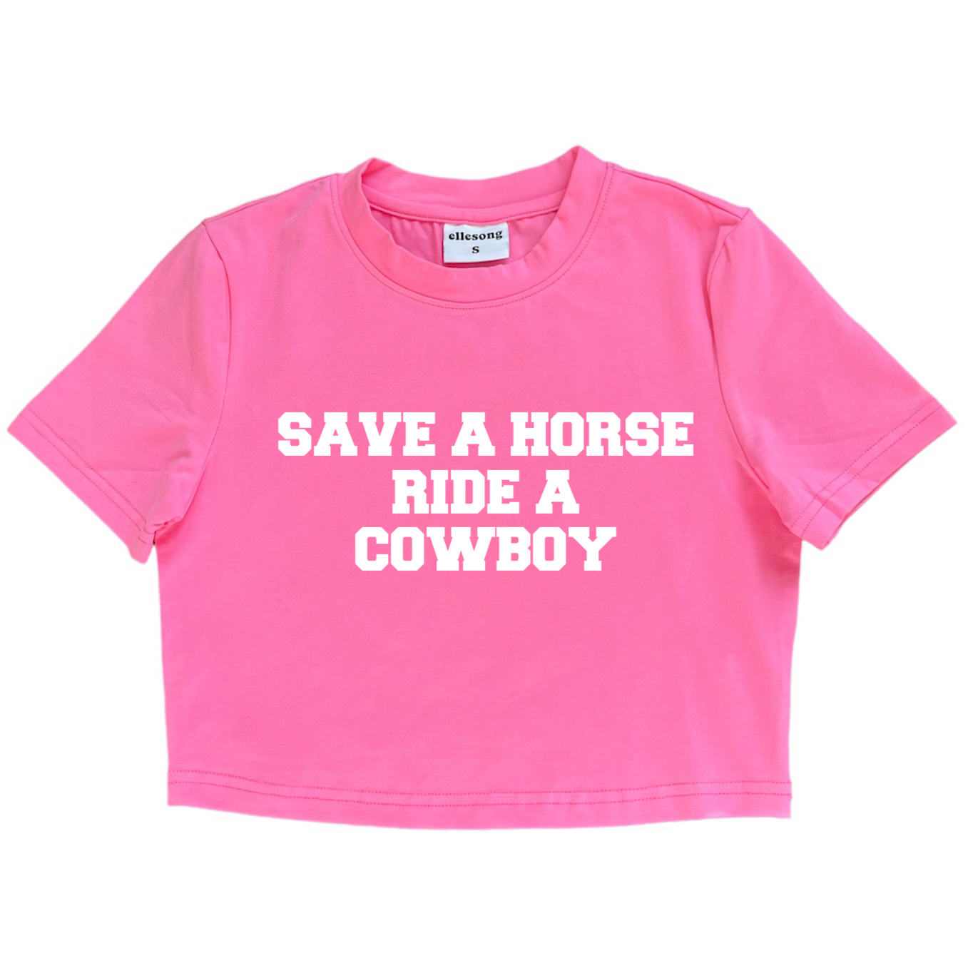 Save A Horse Ride A Cowboy Pink Baby Tee