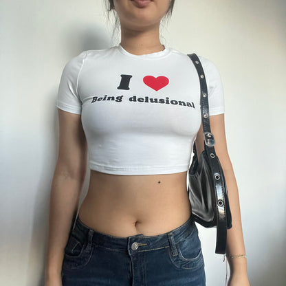 I Heart Being Delusional Baby Tee