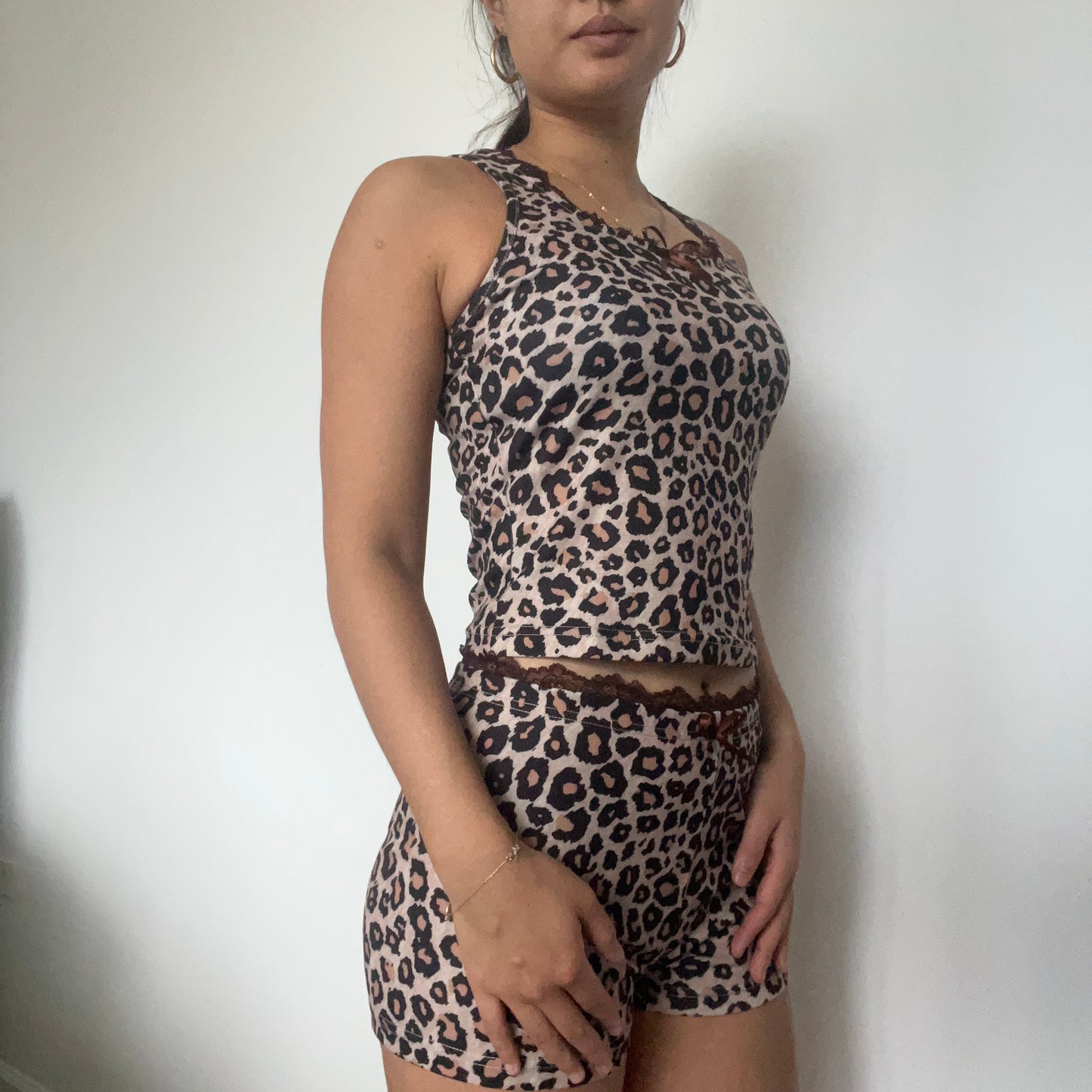 Leopard Pajama Lace Set SAMPLE - SIZE S