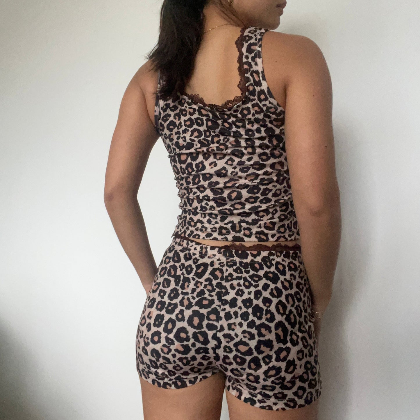 Leopard Pajama Lace Set SAMPLE - SIZE S