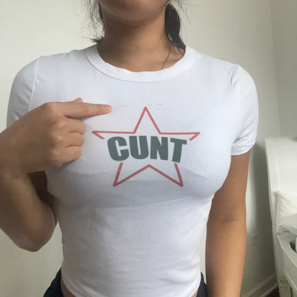 CUNT Star Baby Tee - SIZE S