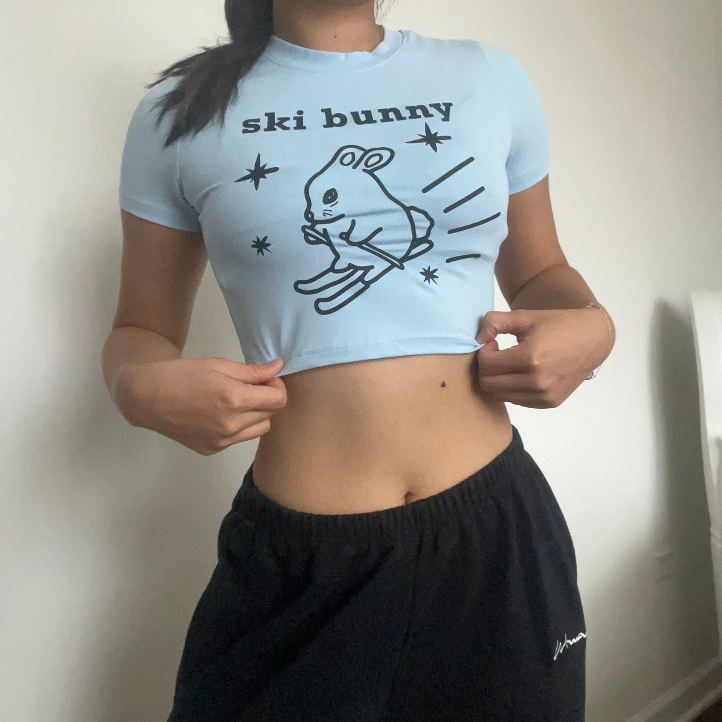 Ski Bunny Baby Tee - SIZE S